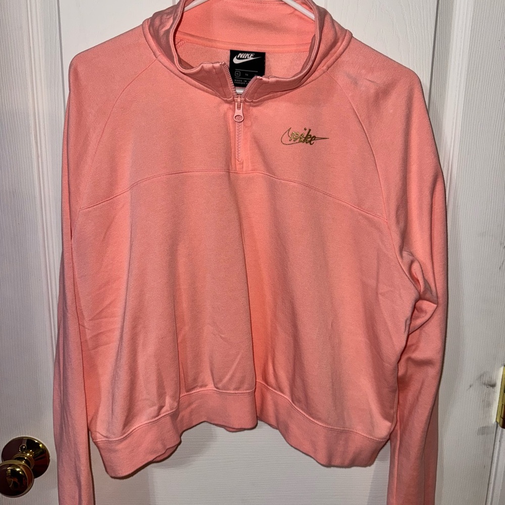 Nike Women's Coral Quarter-Zip Sweatshirt